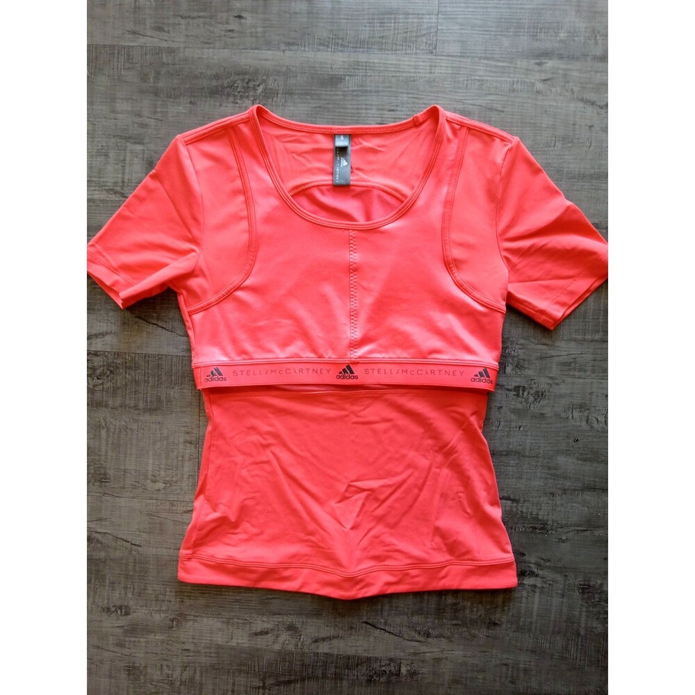 adidas by Stella McCartney Orange Women's Small Designer Activewear Tee